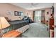 Bedroom with carpet, ceiling fan, and window at 128 Knotty Pine Way, Murrells Inlet, SC 29576