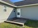 Close up of back door and small patio area at 140 Blue Pride Dr., Loris, SC 29569
