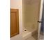 White shower featuring built in seat and chrome fixtures at 140 Blue Pride Dr., Loris, SC 29569