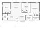 Detailed floor plan layout featuring bedrooms, living room, kitchen, bathrooms, and laundry room at 147 Weatherboard Ct., Pawleys Island, SC 29585