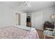 Bedroom with ceiling fan, closet, and dresser at 1710-C Edge Dr., North Myrtle Beach, SC 29582