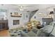 Comfortable living room with hardwood floors, a brick fireplace, and stylish decorations at 1710-C Edge Dr., North Myrtle Beach, SC 29582