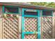 A look at the 'Crab Shack' storage shed with decorative sea life and beachy design elements at 174 Edward Ave., Murrells Inlet, SC 29576