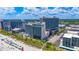 Stunning aerial view of an oceanfront resort featuring a pristine beach and multiple high-rise buildings at 201 74Th Ave. N # 2333, Myrtle Beach, SC 29572