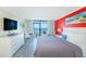Bright bedroom featuring balcony access, beach artwork and furniture for a relaxing retreat at 201 74Th Ave. N # 2333, Myrtle Beach, SC 29572