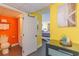 Bright hallway with view of the bathroom, bedroom and decoratively painted walls at 201 74Th Ave. N # 2740, Myrtle Beach, SC 29572