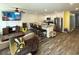 Bright, open floor plan connecting the living room to the kitchen creating a spacious and inviting atmosphere at 2021 Loblolly St., Georgetown, SC 29440
