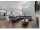 Spacious living room open to the kitchen with hard wood floors and tall ceilings at 2212 Leeboard Ct., Myrtle Beach, SC 29579