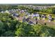 Aerial view of 226 Calhoun Falls Drive, showcasing the backyard, neighborhood, and surrounding trees at 226 Calhoun Falls Dr., Myrtle Beach, SC 29579