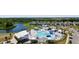 Aerial view of the community pool area, featuring winding lazy river and ample lounging space at 226 Calhoun Falls Dr., Myrtle Beach, SC 29579