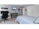 Bright carpeted bedroom featuring a TV, desk, and a closet offering a functional space for studying and relaxation at 226 Calhoun Falls Dr., Myrtle Beach, SC 29579