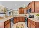 Gourmet kitchen featuring granite countertops, stainless steel appliances, and ample cabinet space at 2369 Clandon Dr., Myrtle Beach, SC 29579