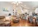 Open living space combines a dining area, living room, and kitchen for easy entertaining at 2510 Oriole Dr., Murrells Inlet, SC 29576