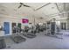 Well-equipped gym with treadmills, weight machines, and a comfortable workout environment at 264 Switchgrass Loop, Little River, SC 29566