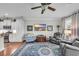 Comfortable living room with a ceiling fan, TV, fireplace and 2 reclining chairs at 2685 Scarecrow Way, Myrtle Beach, SC 29579