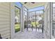 Bright sunroom with large windows offering views of the community green space at 314 Black Oak Ln. # 102, Murrells Inlet, SC 29576