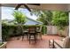 Comfortable patio with brick pavers and shaded outdoor seating area at 315 72Nd Ave. N # A, Myrtle Beach, SC 29572