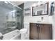 Modern bathroom with a glass-enclosed shower and updated vanity at 4536 Fringetree Dr., Murrells Inlet, SC 29576