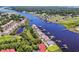 Breathtaking aerial view featuring waterfront homes with boat docks on the waterway at 4650 Greenbriar Dr. # A5, Little River, SC 29566