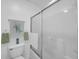 Well-lit bathroom features a shower and toilet at 4650 Greenbriar Dr. # A5, Little River, SC 29566