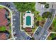 Aerial shot of a pool area with lounge chairs, umbrellas, landscaping, and parking at 4650 Greenbriar Dr. # A5, Little River, SC 29566