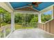 Covered patio with outdoor views and a beautiful blue ceiling at 496 Starlit Way, Myrtle Beach, SC 29579