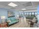 Comfortable lounge area with ocean view and modern furnishings at 523 S Ocean Blvd. # 305, North Myrtle Beach, SC 29582
