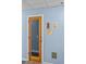 Sauna room door with glass window and posted exercise room rules at 523 S Ocean Blvd. # 305, North Myrtle Beach, SC 29582