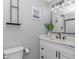 Modern bathroom with a sleek vanity, stylish mirror, and contemporary fixtures at 6001 - 1195 S Kings Hwy., Myrtle Beach, SC 29575