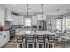 Beautiful kitchen with a large island, modern appliances, and gray backsplash at 6001 - 1195 S Kings Hwy., Myrtle Beach, SC 29575