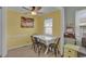 Cozy dining area featuring a white table and chairs with a window for natural light at 6001 - 1459 S Kings Hwy., Myrtle Beach, SC 29575