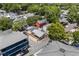 Aerial view of neighborhood highlighting home's location, mature trees, and nearby parking at 6001 - Z-49 S Kings Hwy., Myrtle Beach, SC 29575