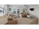 Inviting living room with comfortable sofas and a door to a private patio at 6001 - Z-49 S Kings Hwy., Myrtle Beach, SC 29575