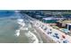 Aerial of complex by the beach with ocean view at 720 N Waccamaw Dr. # 205, Garden City Beach, SC 29576
