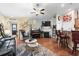 Comfortable living room featuring a fireplace, modern furnishings, and an inviting atmosphere at 908 Ashbourn Ct., Murrells Inlet, SC 29576