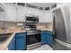 The kitchen features stainless steel appliances and plenty of cabinet space at 9501 Shore Dr. # 135, Myrtle Beach, SC 29572