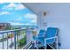 Balcony with seating offers views of the beach and ocean at 9550 Shore Dr. # 225, Myrtle Beach, SC 29572