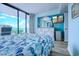Bright main bedroom with balcony access and ocean views at 9550 Shore Dr. # 225, Myrtle Beach, SC 29572