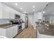 Updated kitchen featuring stainless steel appliances, granite countertops, and white cabinetry at 1100 Rosetta Dr., Conway, SC 29526