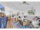 Open-concept living space with modern furnishings, eat-in kitchen, and ample seating at 139 S Dunes Dr. # 304, Pawleys Island, SC 29585