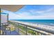 Relaxing ocean view from a private balcony with white railings at 1700 N Ocean Blvd. # 651, Myrtle Beach, SC 29577