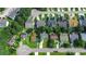 Aerial view of residential area with well-maintained lawns, paved roads, and neatly arranged houses at 1836 Juniper Dr., Conway, SC 29527