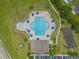 Aerial view of the community pool and recreation area, a perfect spot for summer fun and relaxation at 1941 La Playa Dr., Myrtle Beach, SC 29588