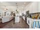 Modern kitchen featuring granite countertops, stainless steel appliances, and an island with seating at 1941 La Playa Dr., Myrtle Beach, SC 29588