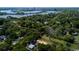 Overhead view of residential neighborhood near river, surrounded by lush trees at 208 Prince St., Georgetown, SC 29440
