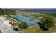 Aerial view of community tennis courts in excellent condition by the water at 208 Prince St., Georgetown, SC 29440