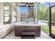 Relaxing hot tub located on a screened-in porch offering privacy and comfort at 212 Starlit Way, Myrtle Beach, SC 29579