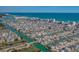 Aerial view showcasing waterfront homes with access to the ocean at 2426 Park St., North Myrtle Beach, SC 29582