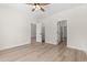 Spacious bedroom boasts wood-look floors and ample closet space at 2426 Park St., North Myrtle Beach, SC 29582