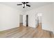 Spacious bedroom with multiple doorways and wood-look flooring at 2426 Park St., North Myrtle Beach, SC 29582